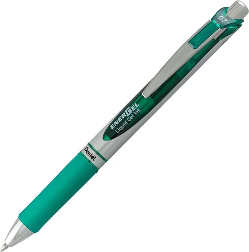 Miniatura 2 de Pentel Energel - Bolígrafos de tinta de gel líquido de 0.028 in, paquete de 5 bolígrafos RTX de lujo verdes con 3 recambios