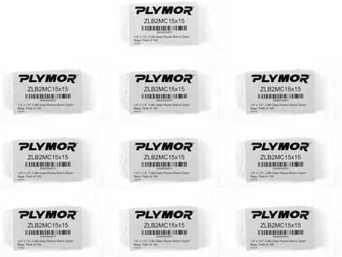 Miniatura 4 de Plymor 1.5 x 1.5 pulgadas (caja de 1,000), bolsas de plástico con cierre de cremallera de 2 mil