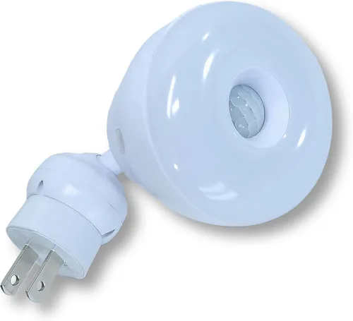 Miniatura 8 de Luz de sensor de noche brillante LED Sensor de movimiento y luz Toma de corriente alterna enchufable cuello flexible giratorio PIR lámpara