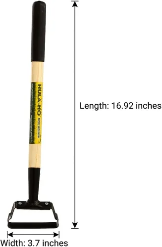 Miniatura 5 de Hula Hoe - Desbrozadora manual de 500 W, herramienta de jardín con estribo oscilante de 16 pulgadas, mango de madera con agarre de goma, cortador
