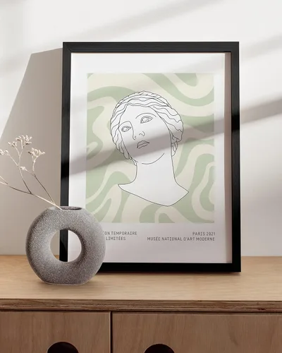 Miniatura 5 de HAUS AND HUES Decoración estética de pared verde salvia, póster verde para habitación, arte de pared relajante, póster pastel danés