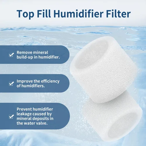 Miniatura 3 de Paquete de 30 filtros de repuesto para humidificador de llenado superior compatible con humidificadores LEVOIT modelo Classic160, Dual150, Dual200S