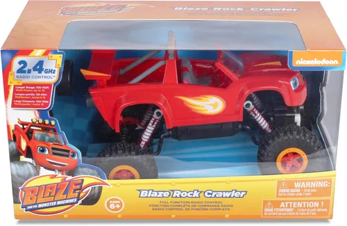 Miniatura 2 de NKOK Blaze & The Monster Machines: RC Rock Crawler - Blaze Monster Camión 4x4 con control remoto, escala 1:16, 2.4 Ghz, listo para funcionar (6501)