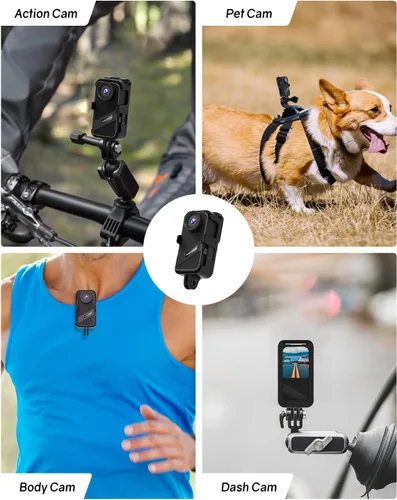 Miniatura 6 de Mini cámara de acción 4K60FPS, cámara de pulgar HD con tarjeta SD de 64 G, POV portátil, grabadora de video portátil, videocámara subacuática IPX8