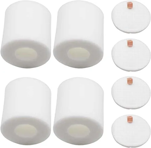 AirClean - Paquete de 4 filtros de espuma de repuesto de 3.7 pulgadas de alta base de repuesto compatibles con Shark IQ Robot Vacuum R101AE RV1001AE
