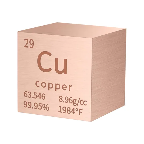 Cubo de Cobre Cubos de Densidad de Metal Cubo de Elemento de Metal Puro de Alta Densidad para Colecciones de Elementos Experimento de Laboratorio