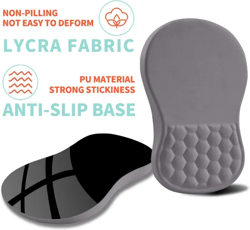 Miniatura 6 de Alfombrilla ergonómica para mouse con soporte de muñeca con espuma viscoelástica, protuberancia de masaje, almohadilla para aliviar el dolor