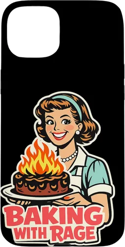 Miniatura 9 de Baking with Rage Retro 1950s Housewife Pop Art Humor Case for iPhone 17