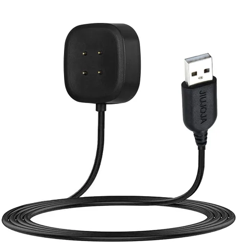 Magnetismo fuerte compatible con cargador Fitbit Versa 3/4/Sense 1 2, cable de soporte de base de carga de repuesto para reloj inteligente