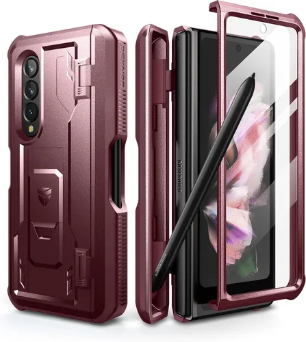 Miniatura 9 de Dexnor Shielder Series - Funda para Samsung Galaxy Z Fold 3 (2021), de grado militar, a prueba de golpes, resistente, con protector de pantalla
