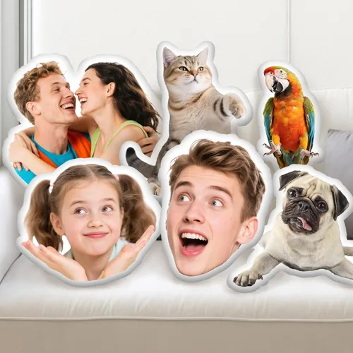 Miniatura 8 de Almohadas Personalizadas con Foto - Almohada Corporal Personalizada con Cara para Perro Gato - Regalos Personalizados Divertidos de Elefante Blanco