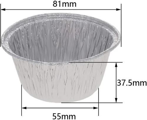 Miniatura 4 de Othmro Recipientes de alimentos de papel de aluminio de 3.2 x 1.5 pulgadas (DiaxH), bandejas desechables para llevar, 100 sartenes redondas de papel