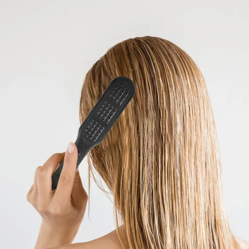 Miniatura 6 de Cepillo alisador de cabello con abrazadera de doble cara peine antiestático para todo tipo de cabello, herramienta de peinado de 8.66 pulgadas