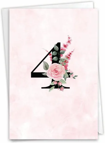 Miniatura 9 de NobleWorks Tarjeta de felicitación de 4º aniversario (compañero de trabajo) con sobre de 5 x 7 pulgadas para hombres, mujeres (1 tarjeta) 4 años