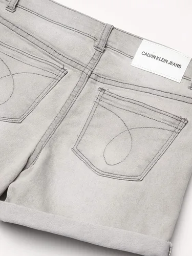 Miniatura 3 de Calvin Klein Pantalones cortos de mezclilla elásticos para niña, NubladoPuño