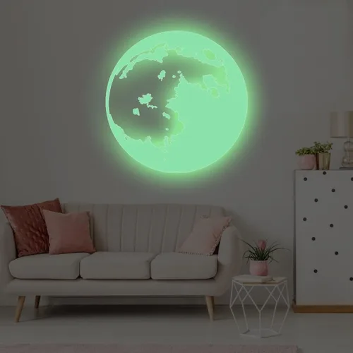 Miniatura 7 de Calcomanía de pared que brilla en la oscuridad con estrellas y luna – Calcomanía de techo brillante para habitación de niños, decoración de luz