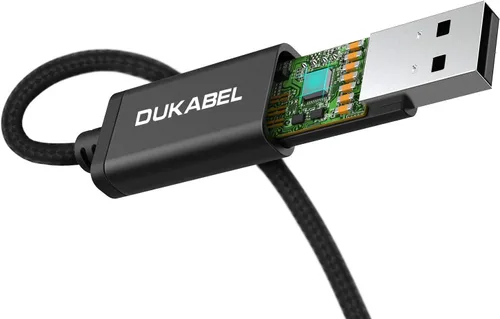 Miniatura 5 de DuKabel - Adaptador de audio USB largo a conector de 0.138 in, adaptador AUX TRS para chip integrado tarjeta de sonido USB para auriculares