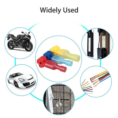 Miniatura 4 de 60 piezas de 30 pares de conectores de cable en T, terminales de cable eléctrico de empalme rápido de 22-10 AWG, kit surtido de terminales de pala