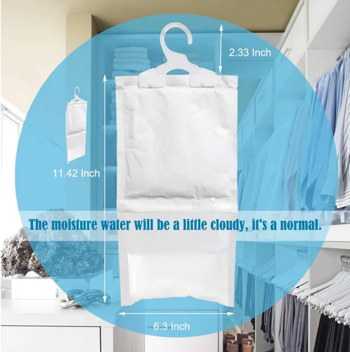 Miniatura 5 de ZSZMFH Paquete de 6 bolsas colgantes con absorción de humedad y eliminador de olores máximo, olor a carbón que elimina el olor húmedo a humedad