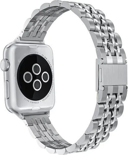 Miniatura 5 de Correa de metal compatible con Apple iWatch de 1.496 pulgadas, 1.575 pulgadas, 1.654 pulgadas, 1.732 pulgadas, correas de repuesto de acero