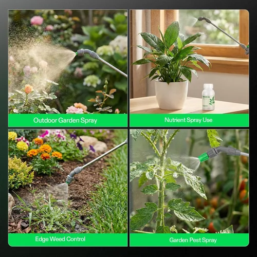 Miniatura 6 de VIVOSUN Pulverizador de bomba de 2.1 galón/8L, rociador de agua de jardín para plantas, malezas y cuidado del césped, con 3 boquillas, manguera