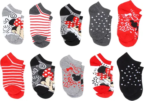 Miniatura 2 de Disney Little Girls Minnie Mouse - Paquete de 10 calcetines invisibles