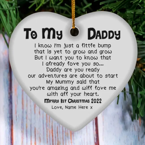 Miniatura 4 de Adorno personalizado para el árbol de Navidad para la primera Navidad, regalo para el nuevo padre de la madre de la protuberancia, adorno