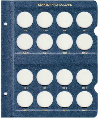 Miniatura 4 de Whitman US Kennedy Álbum de monedas de medio dólar 1964 - 2002 #9127