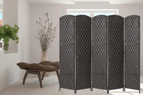 Miniatura 4 de Legacy Decor 8 Panels Room Divider Privacy Partition Screen Bamboo Fiber Natural Color 5.9 ft High X 11.7 ft Wide