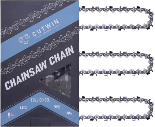 Miniatura 11 de Paquete de 3 Cadenas de Motosierra de 10 Pulgadas CW-R40 Paso LP 3/8" Calibre .043" 40 Eslabones de Transmisión, Repuesto de Cadena de Sierra
