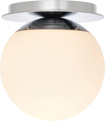 Miniatura 2 de Apliques de pared cromados, aplique de globo moderno de 1 luz, lámpara de pared para dormitorio, baño, sala de estar y pasillo, iluminación de Cromo