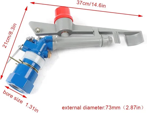 Miniatura 2 de Pistola de riego para riego agrícola y hortícola industrial, pistola de riego de área grande de 1 pulgada de 360°, rociador de riego para granjas