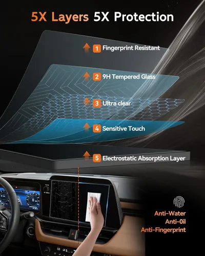 Miniatura 7 de CDEFG Protector de pantalla para Subaru Outback 2026, vidrio templado 9H HD de 12.1 pulgadas, accesorios para pantalla táctil Outback 2026+