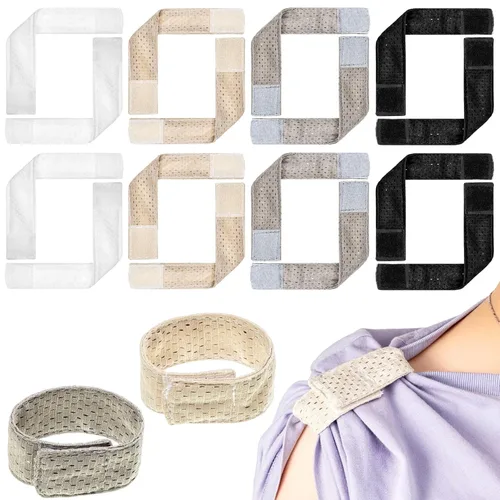 Miniatura 8 de Amylove 8 soportes para mangas de sóftbol, lazos de manga de jersey con cierres de para camisas, coleteros para camisetas, fútbol, béisbol, Blanco