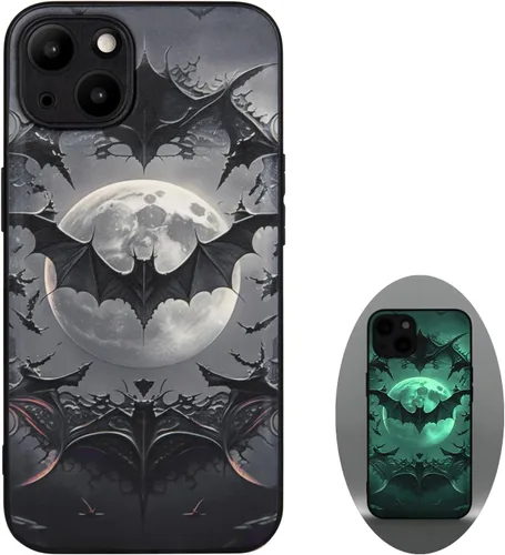 Miniatura 28 de X spirit Funda de teléfono de calavera para iPhone 13, dedo medio, diseño gótico luminoso de esqueleto genial oscuro y con estilo emo, estilo rock n