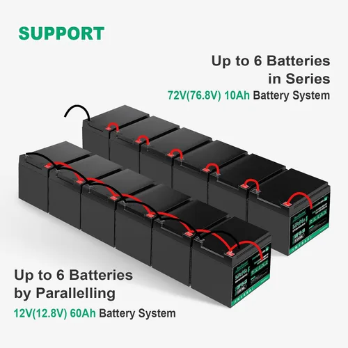 Miniatura 6 de EverExceed - Batería LiFePO4 de 12V 10Ah con BMS de 10A incorporado, más de 3000 ciclos profundos, batería de litio de 12V para buscador de peces