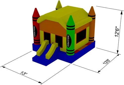 Miniatura 6 de Casa inflable de saltar de alta calidad creyón rebotante de grado comercial con soplador.