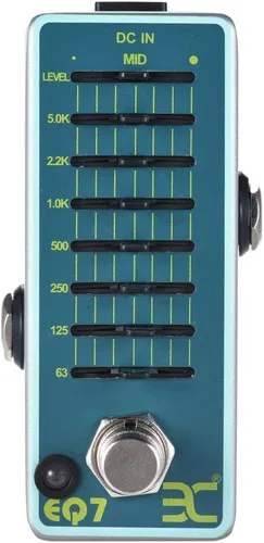 Miniatura 14 de EX Mini ecualizador de 7 bandas para pedal de guitarra y adaptador de fuente de alimentación para pedal de guitarra de 9 V con punta negativa de 2 A