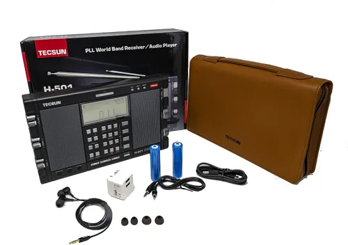 Miniatura 5 de Tecsun H501 - Radio digital de onda corta AM/FM de onda corta con recepción SSB, altavoces duales y reproductor de MP3, negro mate