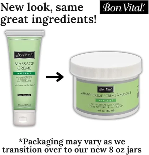 Miniatura 2 de Bon Vital' Naturale Crema de masaje, crema de terapia de masaje profesional con ingredientes naturales para un masaje respetuoso con el medio