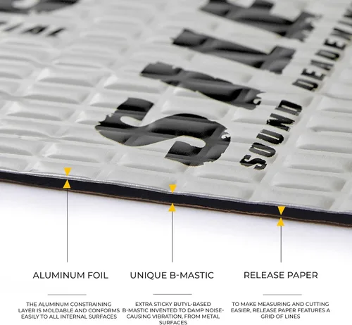 Miniatura 2 de Siless Alfombrilla amortiguadora de sonido de coche de 80 mil (0.079 in) y 18 pies cuadrados (18.3 ft²) - Amortiguador de sonido automotriz