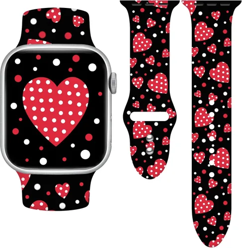 Miniatura 26 de Correa de reloj Holidays compatible con Apple Watch Series 11 10 9 8 7 6 5 4 3 Ultra SE para mujeres y hombres, correa de calabaza de silicona suave