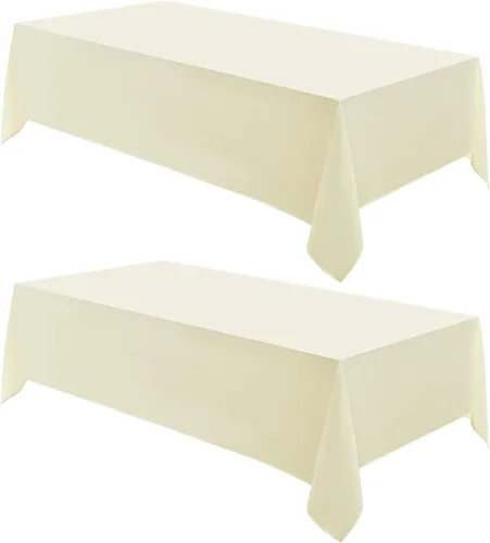 Miniatura 34 de Manteles rectangulares de 60 x 120 pulgadas, paquete de 2 manteles negros para 6 pies, lavables, decorativos, de lino y poliéster, para mesa