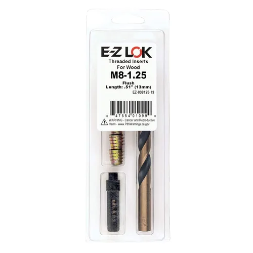 Miniatura 13 de Kit de reparación de rosca hexagonal E-Z para insertos roscados embutidos de madera blanda 5/16-18 x 25mm, taladro, herramienta de instalación