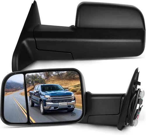 Miniatura 14 de SCITOO Compatible con espejos de remolque 2002-2008 para Dodge para Ram 1500 2003-2009 para Dodge para Ram 2500 3500 Pickup Power Heated Passenger