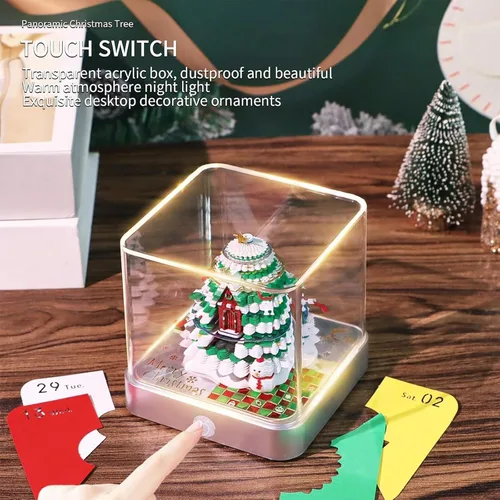 Miniatura 3 de Calendario 3D 2026, Calendario de Escritorio 2026, Bloc de Notas de Arte en Papel 3D Desmontable con Luces LED, Calendarios de Notas 3D Creativo