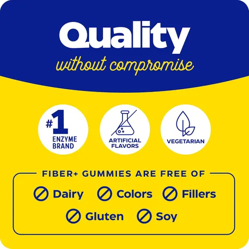 Miniatura 8 de Enzymedica Fiber+ - Gomitas prebióticas y probióticas para mujeres y hombres, salud intestinal y apoyo digestivo, 0.18 onzas de fibra y 50 mg