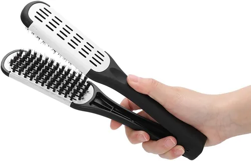 Miniatura 6 de Peine alisador de cabello, pinza de cepillo de doble cara, peine alisador profesional para alisar y alisar el cabello