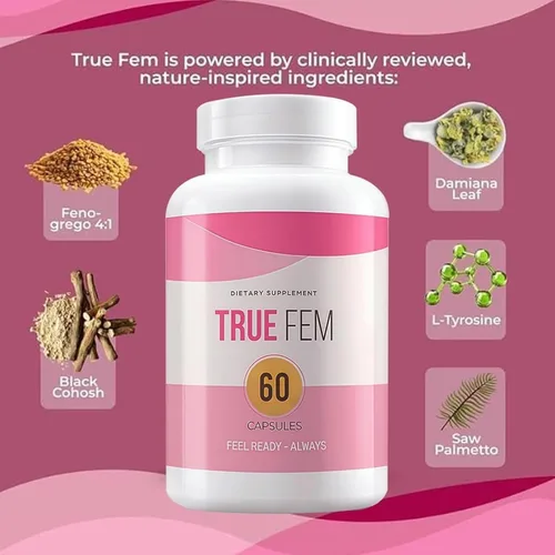Miniatura 2 de Yuonry True Fem Capsules, vitamina 13 en 1, probióticos femeninos cápsulas vitamínicas para mujeres, 60