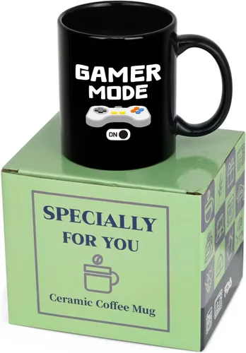 Miniatura 8 de YHRJWN Regalos de juegos para hombres, taza de café Gamer Mode ON para los amantes de los juegos, idea de regalos para jugadores para Navidad
